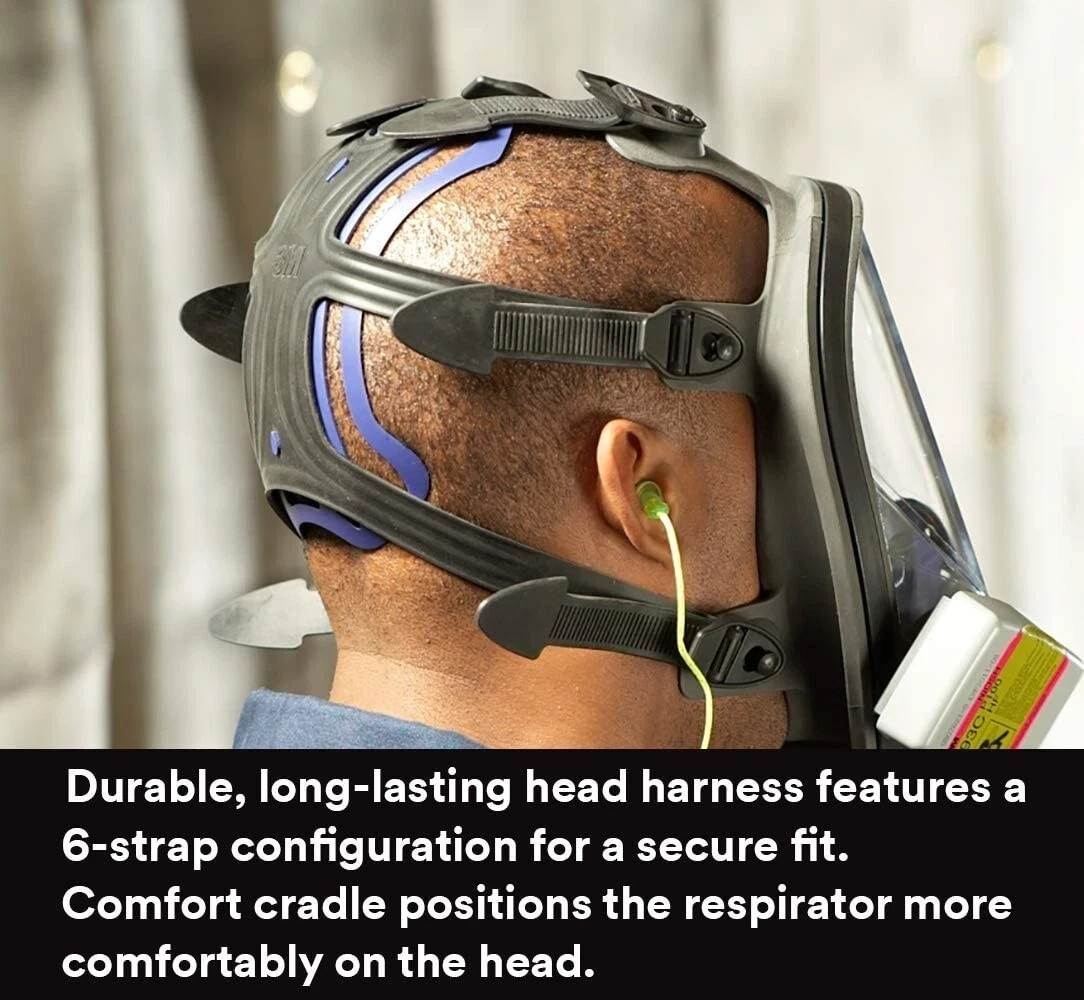 NEW! 3M Reusable Full Face Respirator Facepiece Construction Riot Gas Mask SMALL