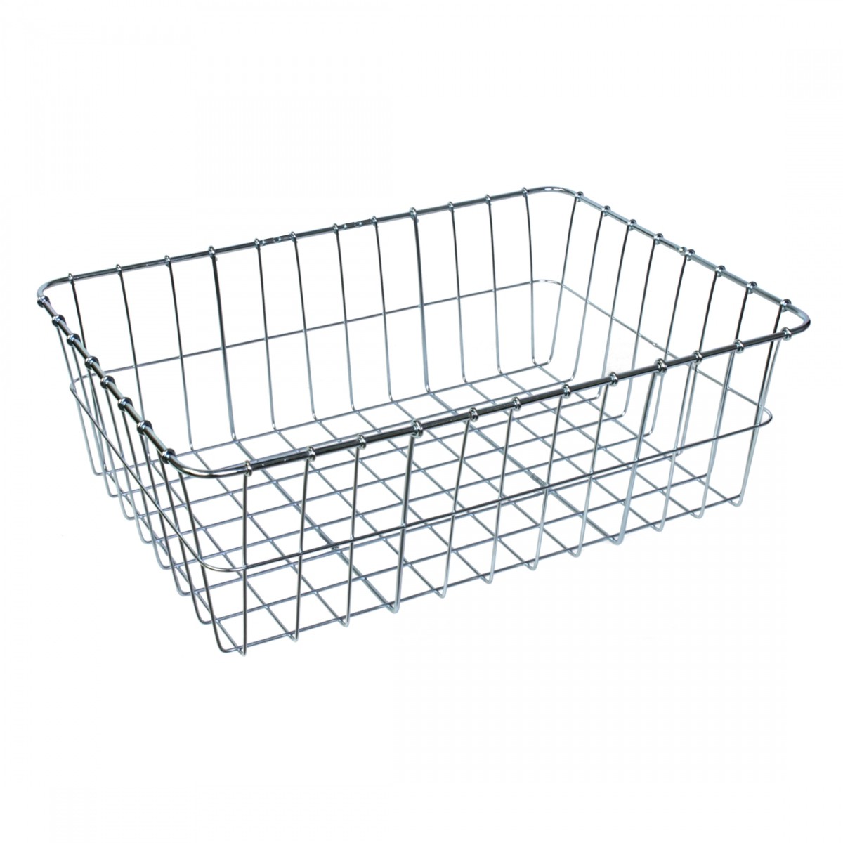 Wald Products No Hardware Basket Silver Steel 15x10x5`