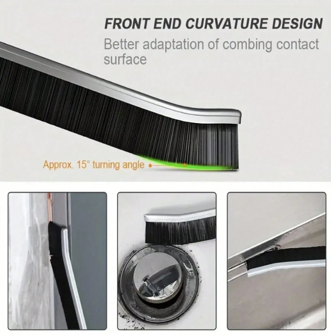 6pcs Long‑Handle Crevice Cleaning Brush – Stiff Bristles for Hard Grooves - NEW