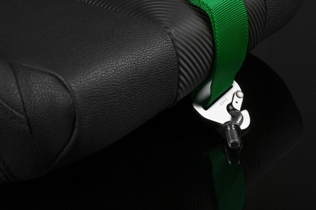 BRAUM Racing GREEN 5 Point 3" Inch SFI Certified 16.1 Racing Harness Single New