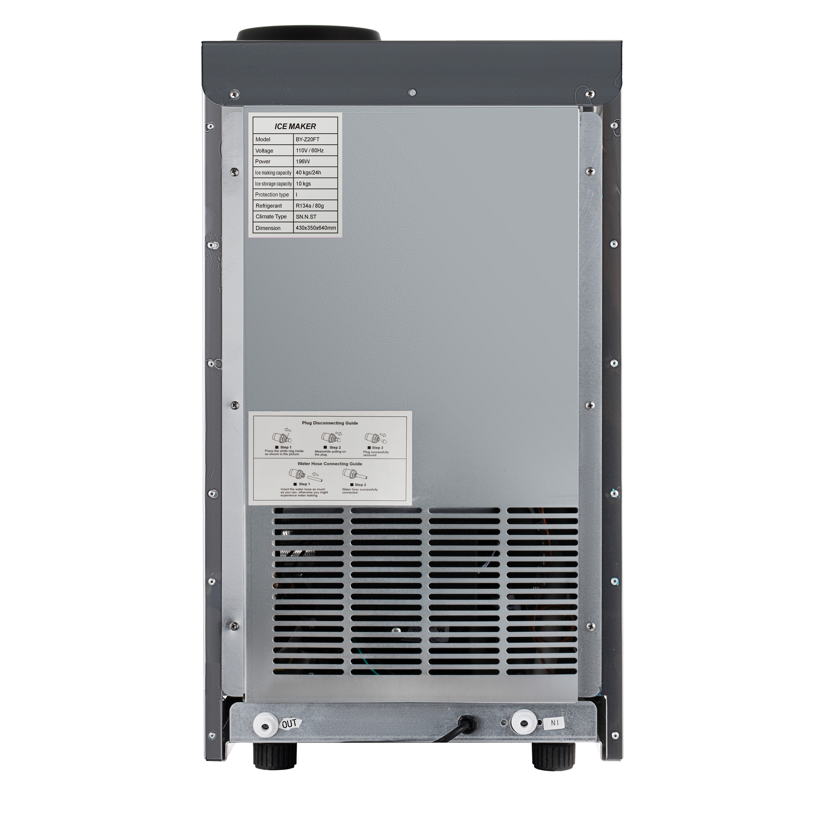 Built-in Commercial Ice Maker Stainless Steel Bar Restaurant Ice Cube Machine