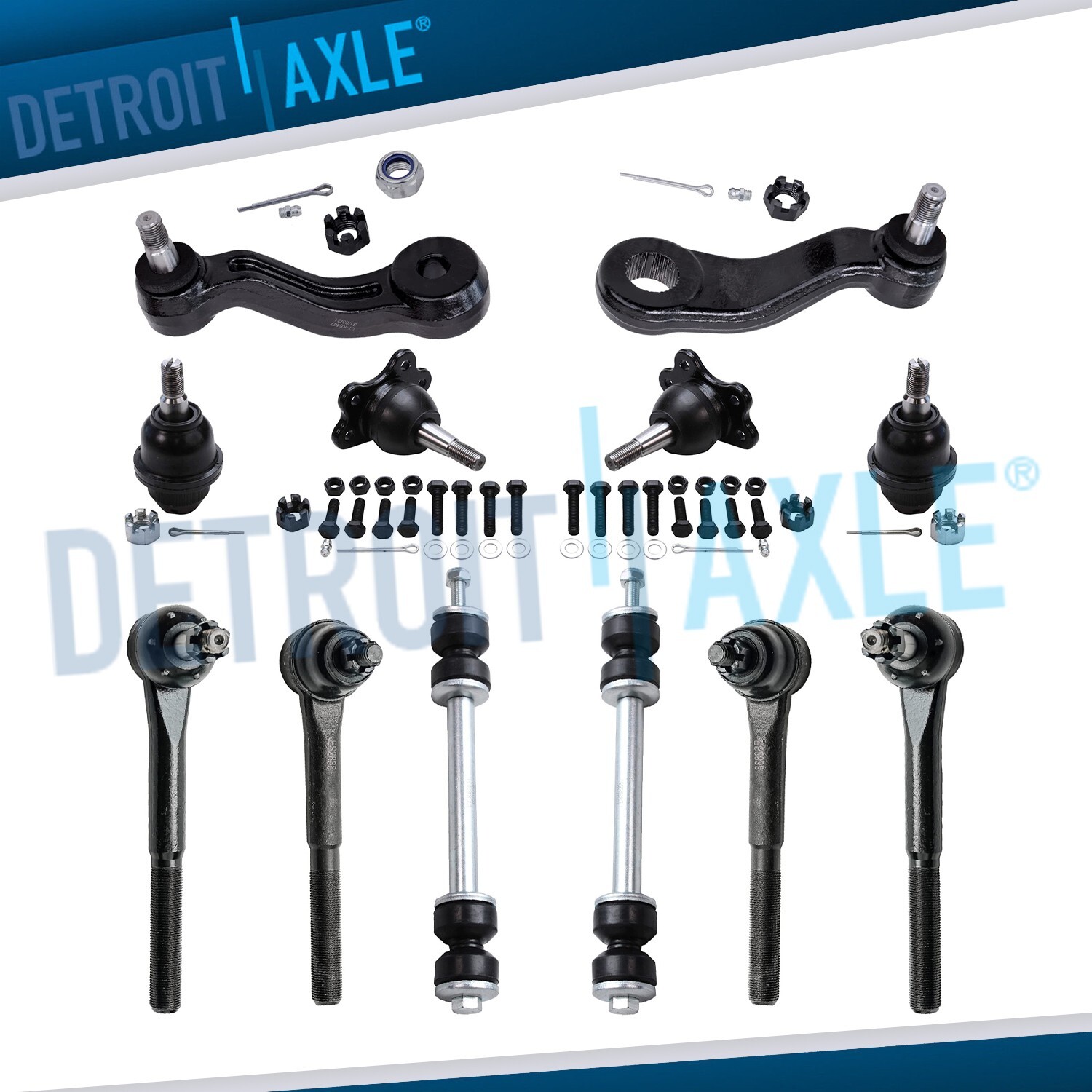 12pc 4WD / 4x4 Front Suspension End Kit for Chevy GMC K1500 K2500 Tahoe Yukon