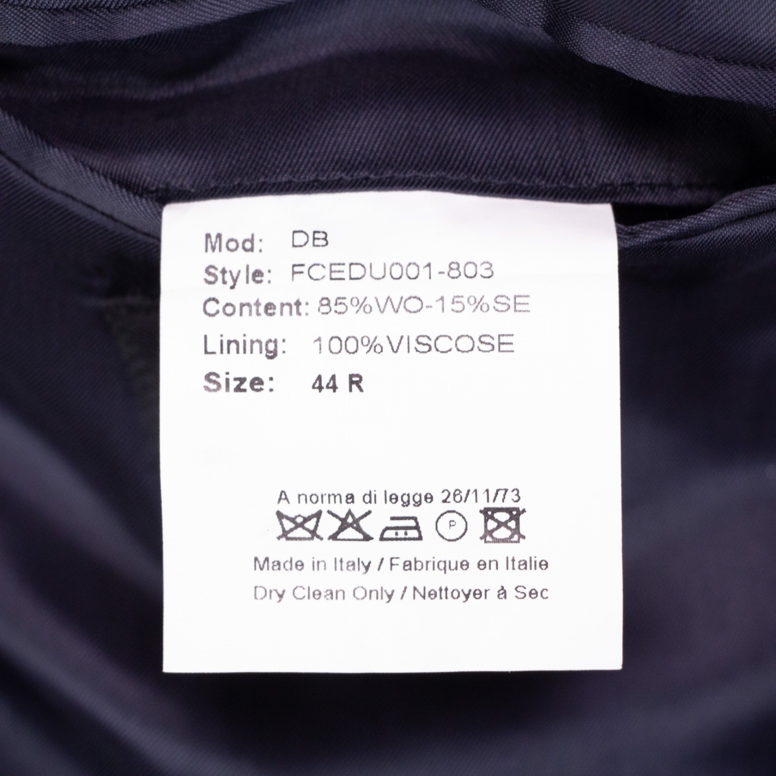 Saks Fifth Ave Silklight Mens 44R Blue Wool Silk Blend Double Breasted Blazer