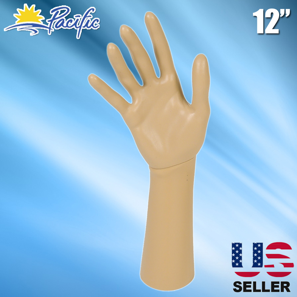 Mannequin Hand Display Jewelry Bracelet Necklace ring glove Stand holder 12"