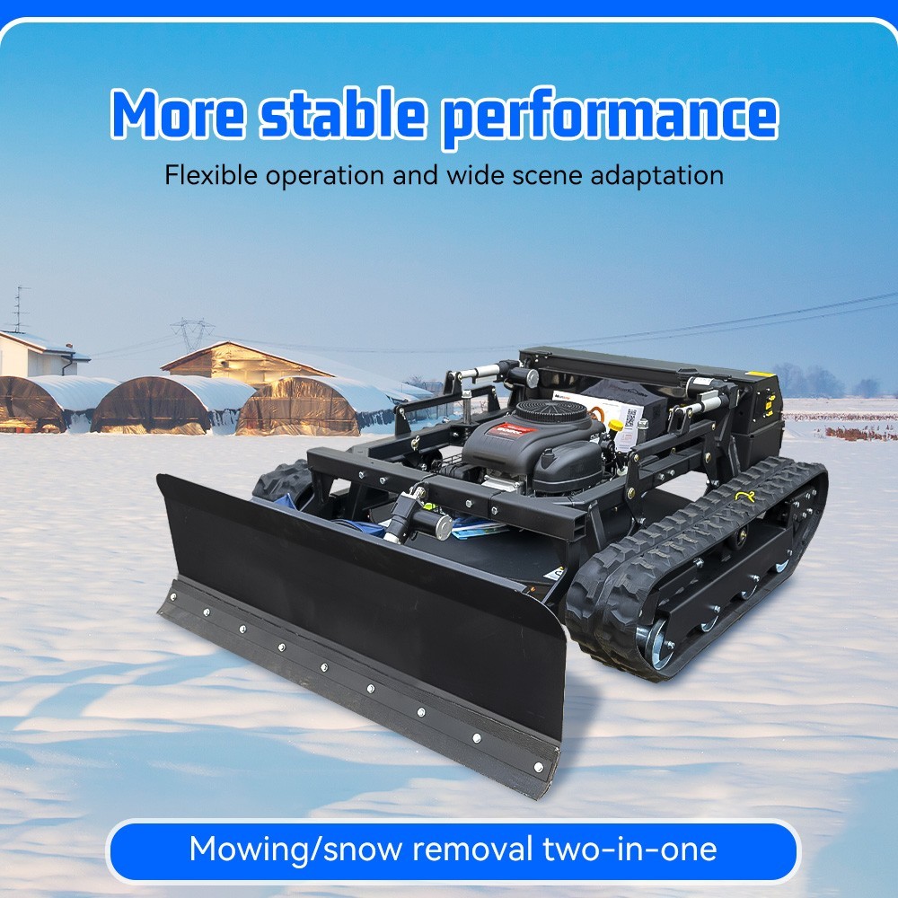 Gasoline remote control lawn mower 22 HP winter snow pusher, detachable