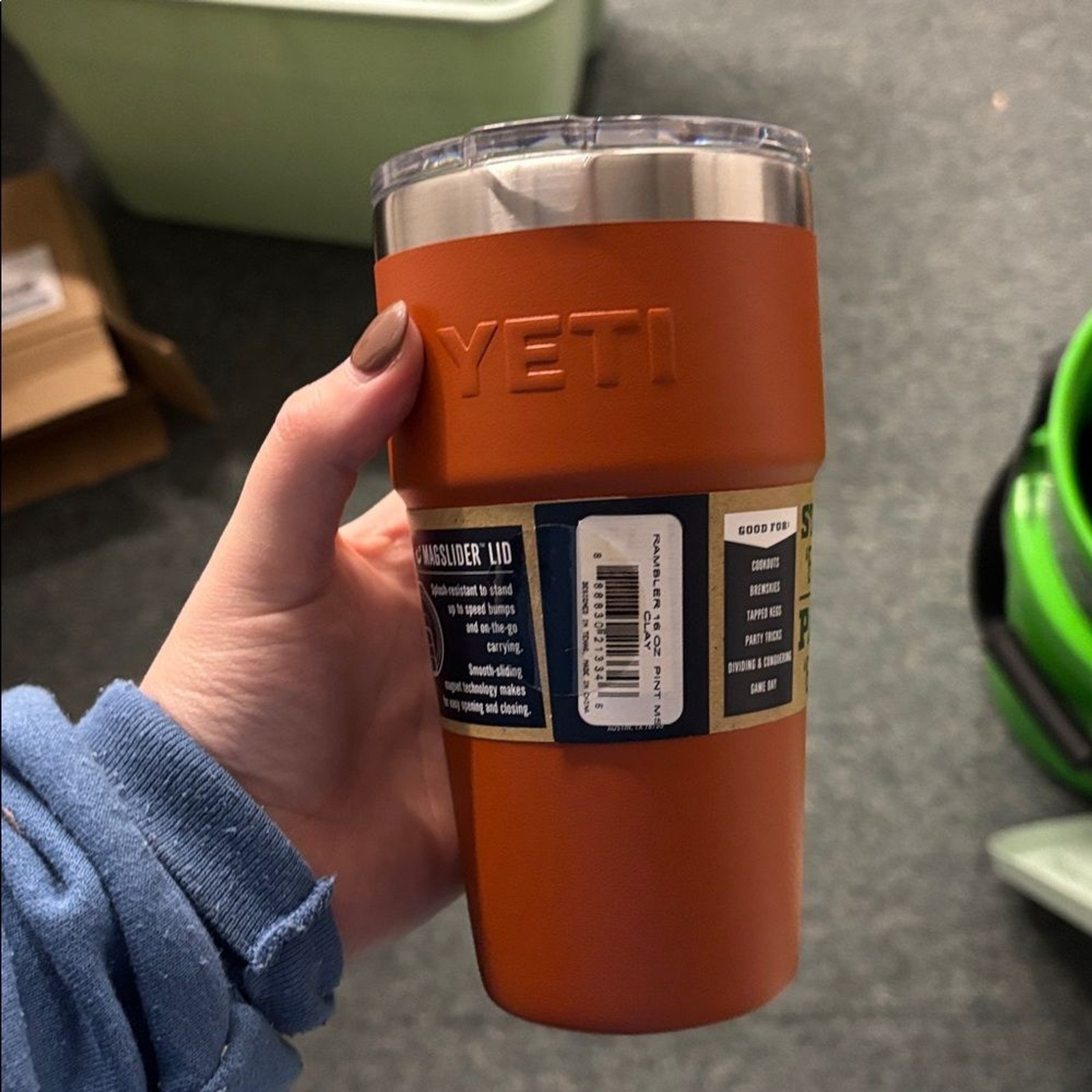 Yeti 16 oz stackable pint clay