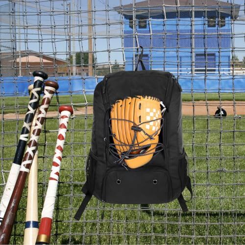 Baseball Backpack Softball Bat Bag With Shoes Compartment Lightweight For