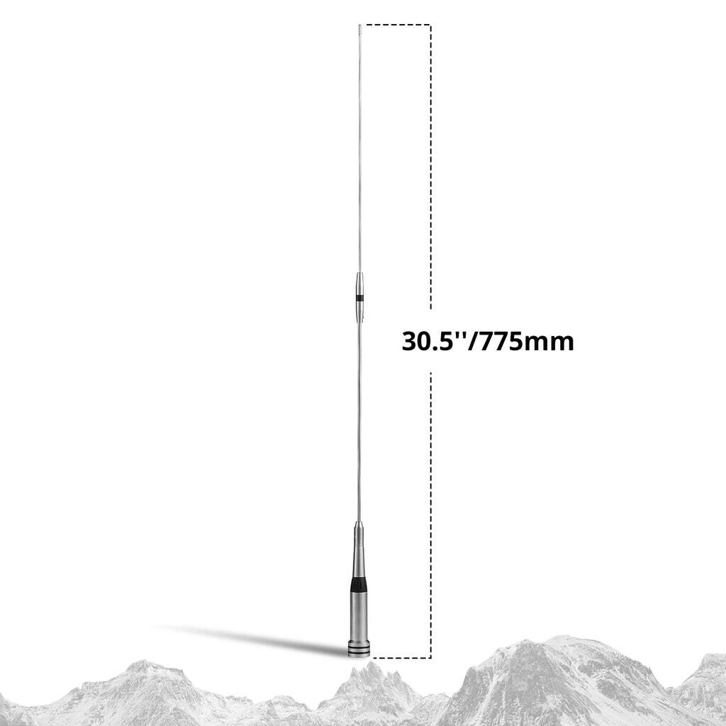 Radioddity UV-711 Whip Mobile Antenna, PL-259 (UHF-Male) Connector