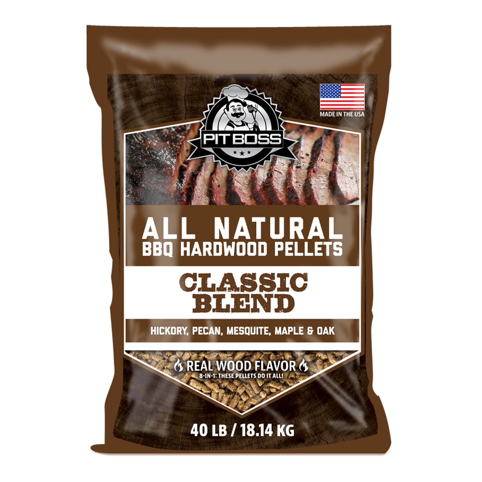 Pit Boss 100% All-Natural Hardwood Classic Blend BBQ Grilling Pellets