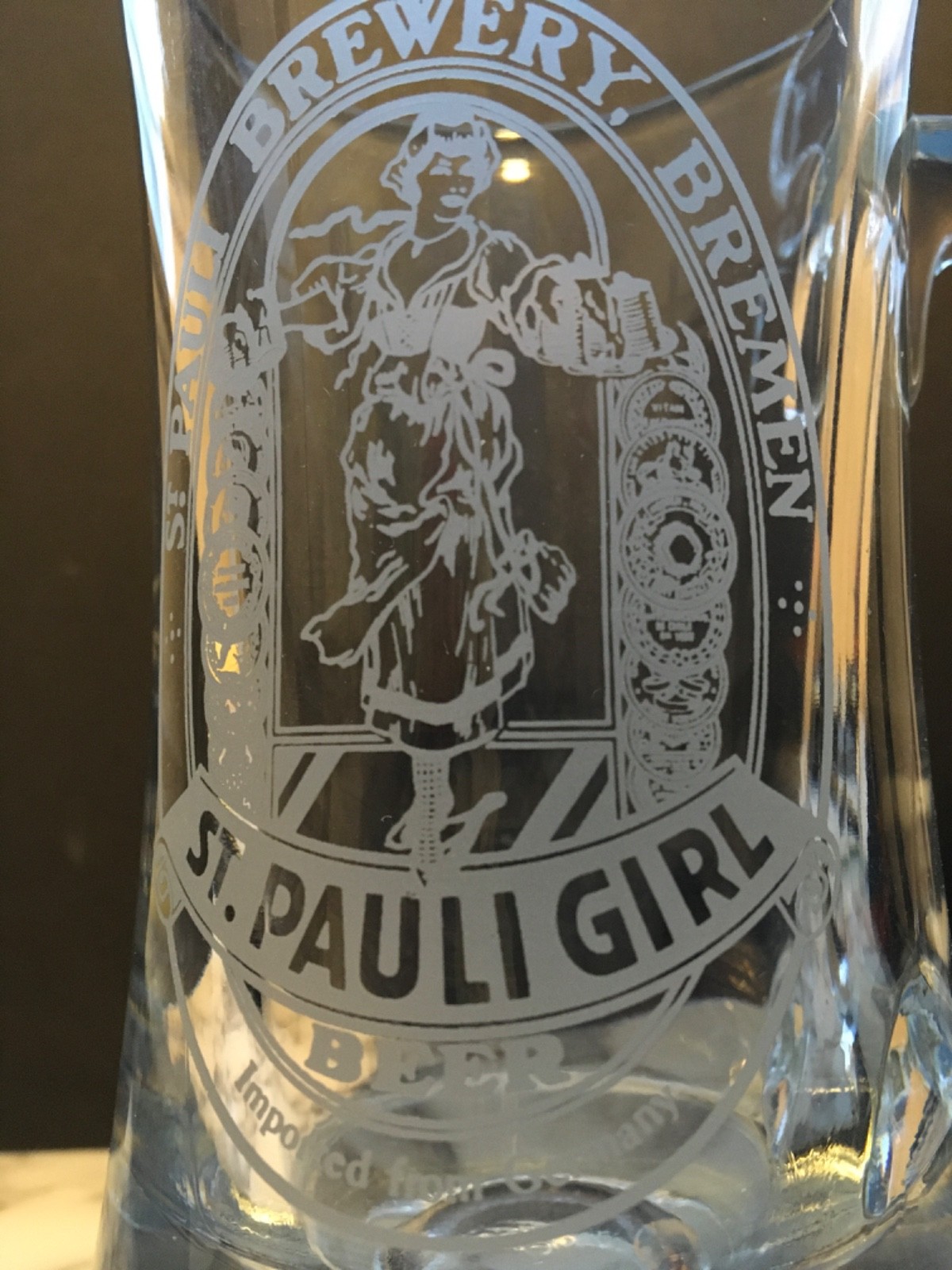 Rare Vintage St Pauli Girl Beer Mug** St Pauli Brewery Germany**