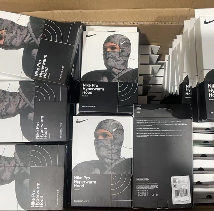 Nike Pro Hyperwarm Ski Mask Hood Therma-Fit - Grey Camo -US Stock