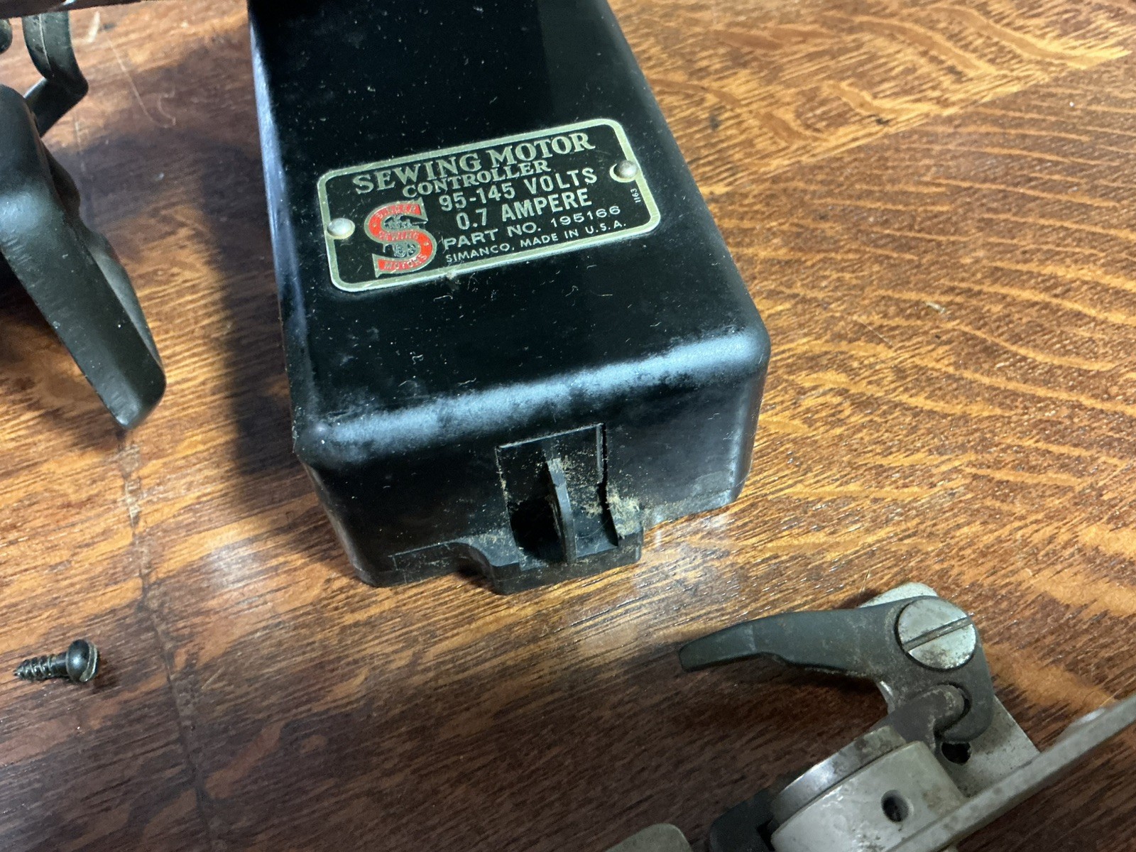 Vintage 1941 Singer 128 Sewing Machine Motor, Light and controller Unit