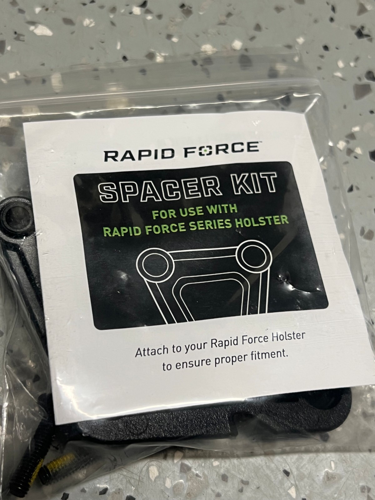 Alien Gear Holsters Rapid Force Spacer Kit w/Bag Packaging, Color: Black - NEW