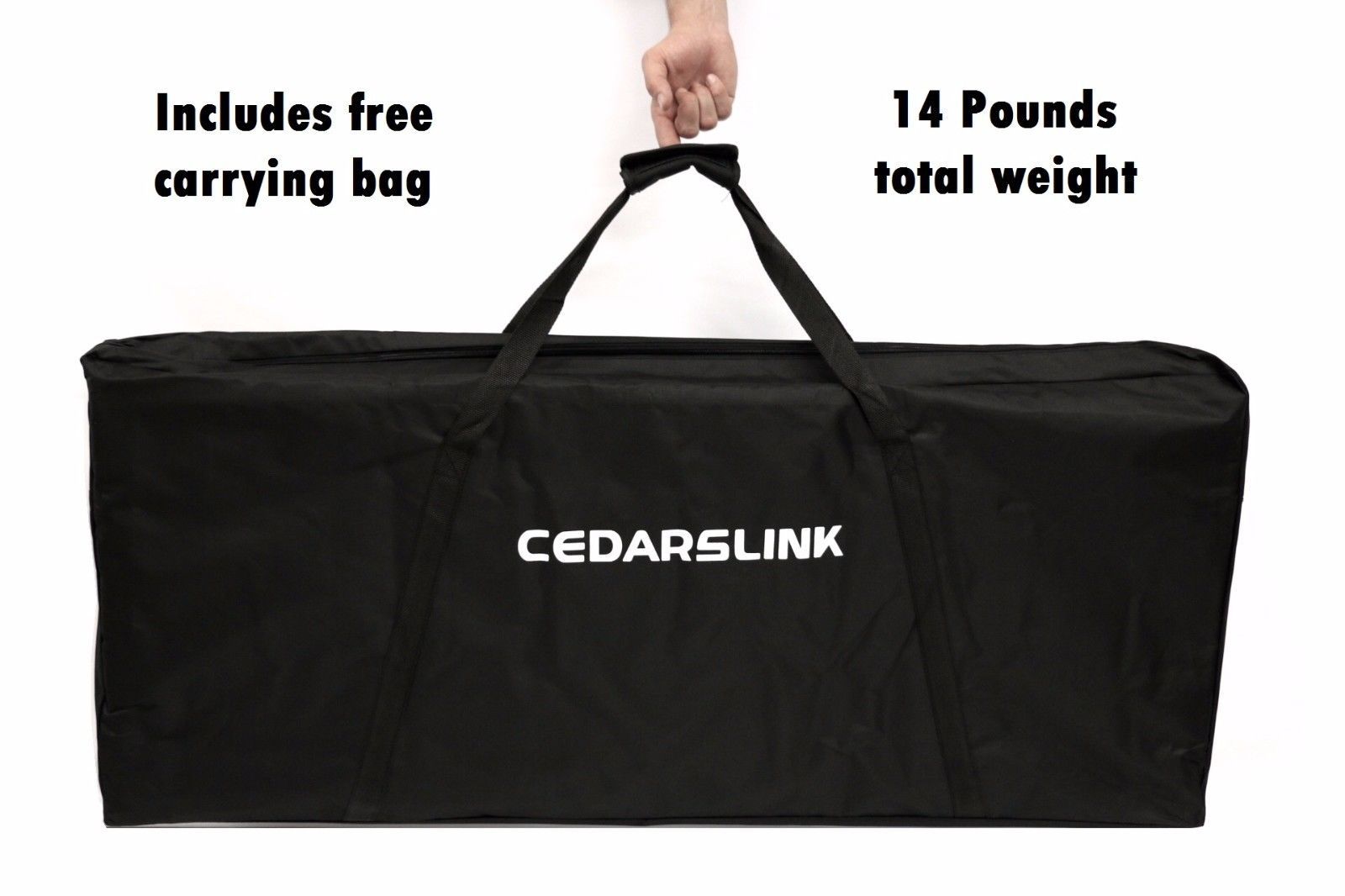 CedarsLink DJ Event Facade White/Black Scrim Metal Frame Booth +Travel Bag Case