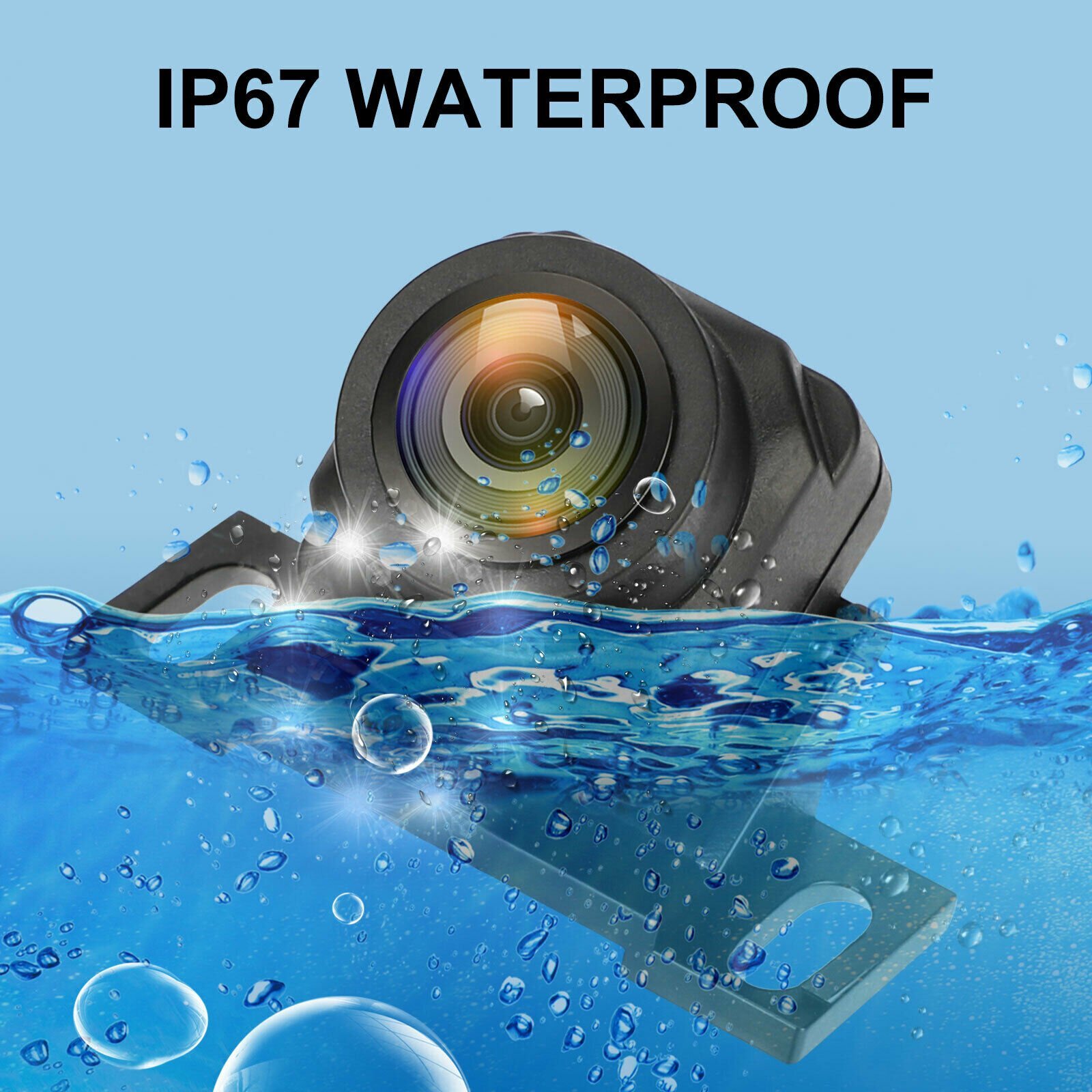 180º Car Rear View Backup Camera Reverse Parking Waterproof CMOS Night Vision