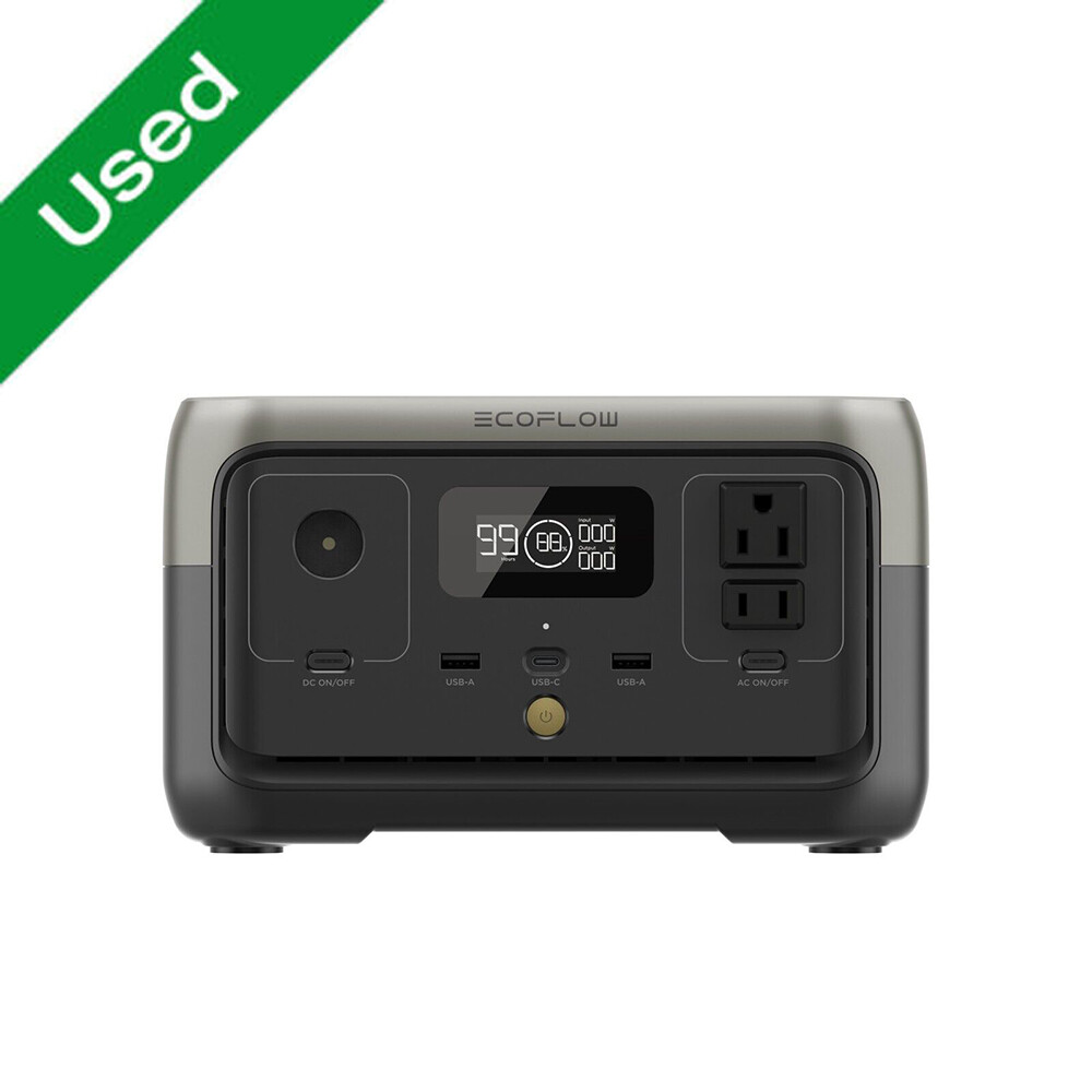 EcoFlow River 2 Power Station 256Wh LiFePO4 Portable Solar Generator Used