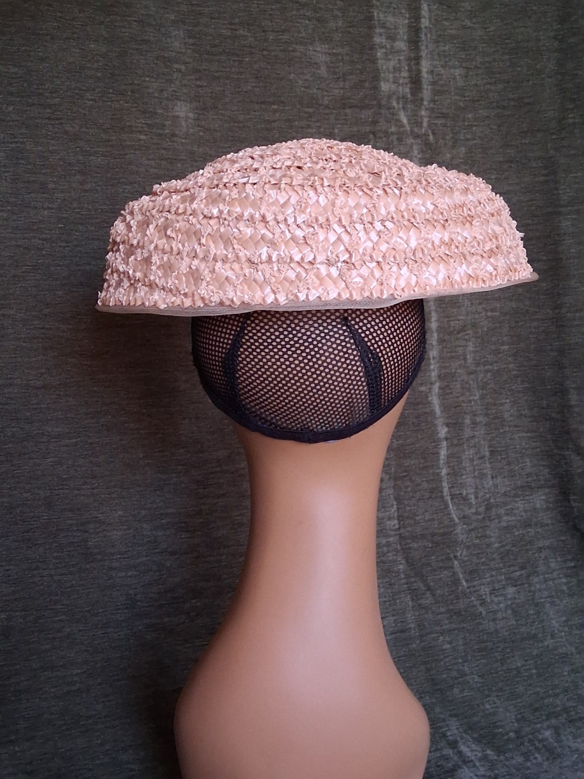 Vtg. Iconic New Look 50s Straw "Sauser" Hat Mint, Exellent!
