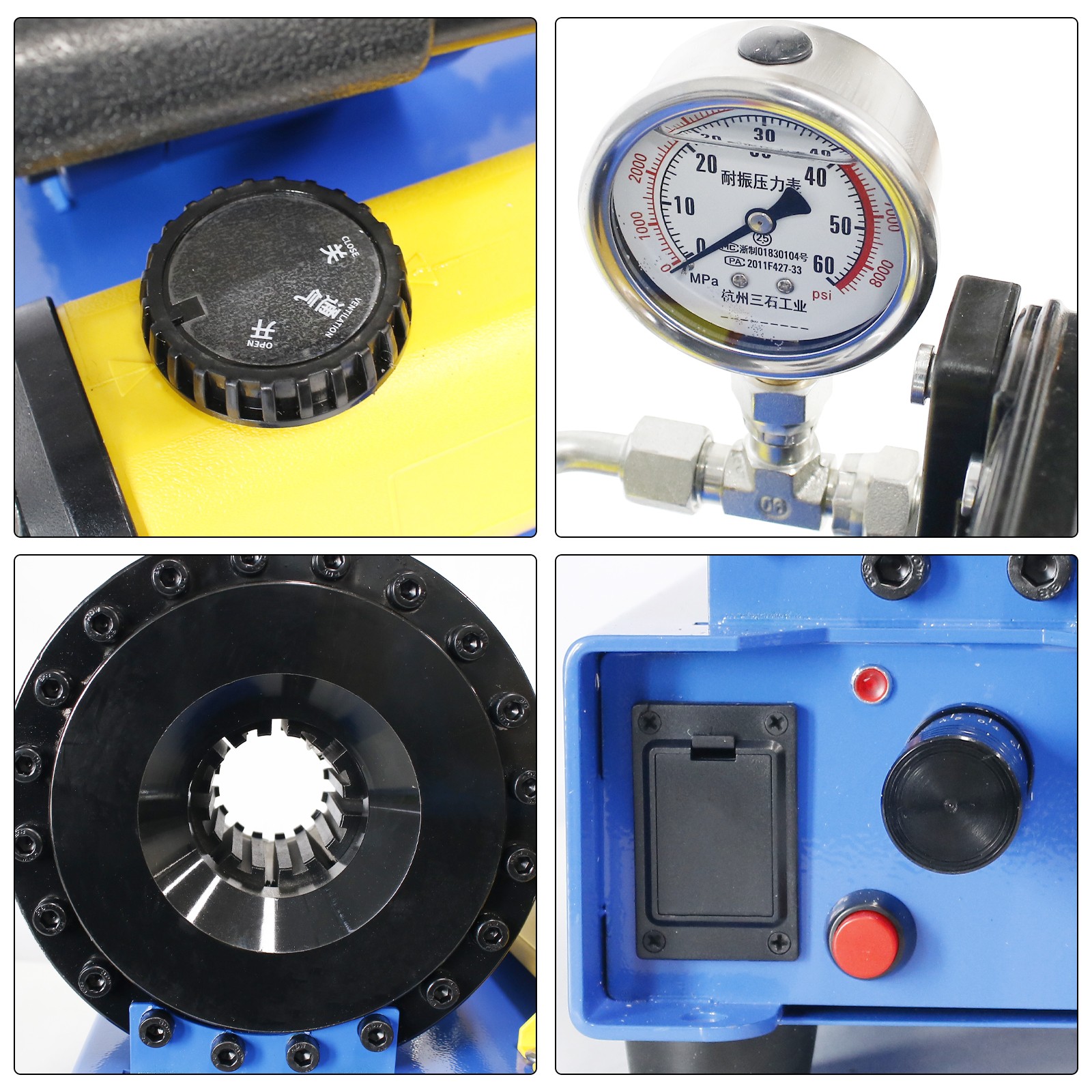 High Pressure Manual Hydraulic Hose Crimper Hose Pipe Crimping With 8 sets Molds