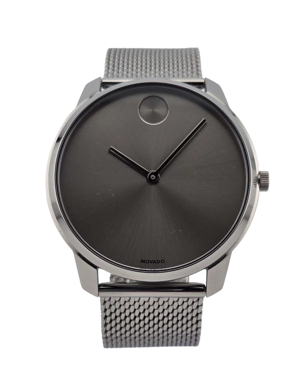 Movado Bold 3600599 Men's Gray Tone Mesh Band Watch - Retail Price $795 - SALE
