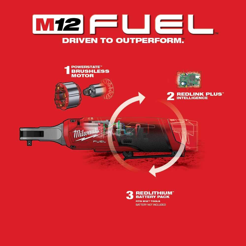 Milwaukee 2566-20 M12 FUEL™ 1/4" High Speed Ratchet
