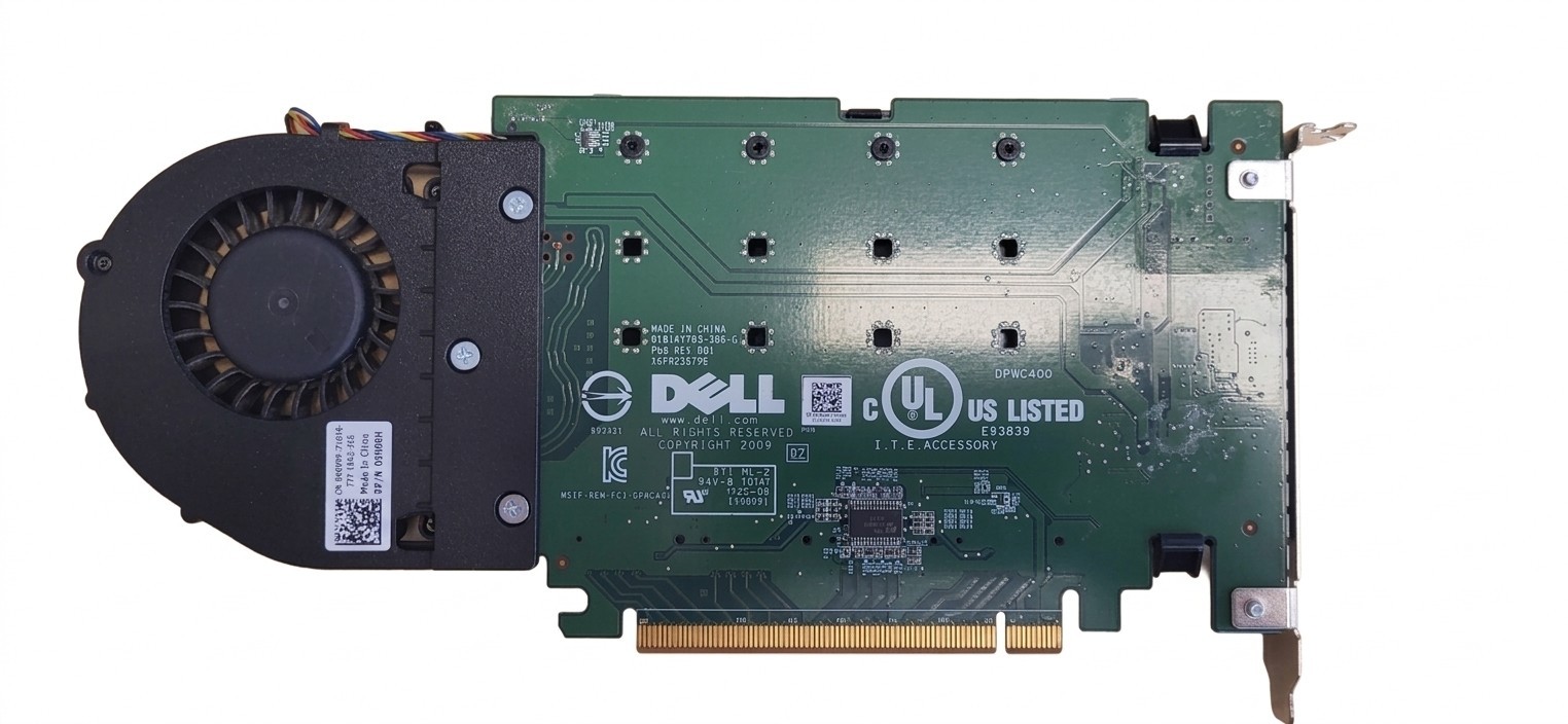 Dell DPWC400 Quad M.2 NVMe PCIe x16 Solid State Drive Adapter Card