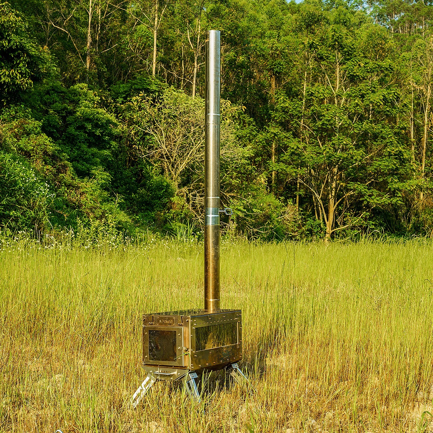 Stove Pipe with Damper 2.36" Stainless Steel Air Valve Chimney Flue for Stove