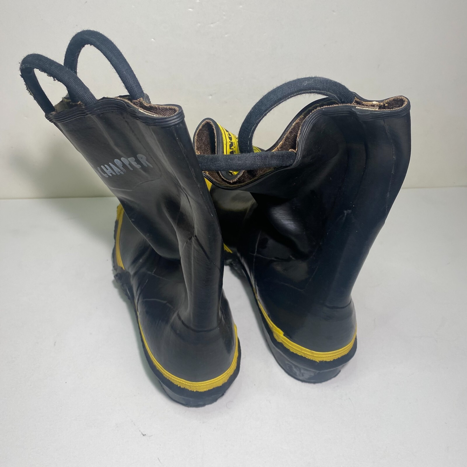 Ranger Rubber Co Firemaster Steel Midsole Boots Size 10 12" High USA