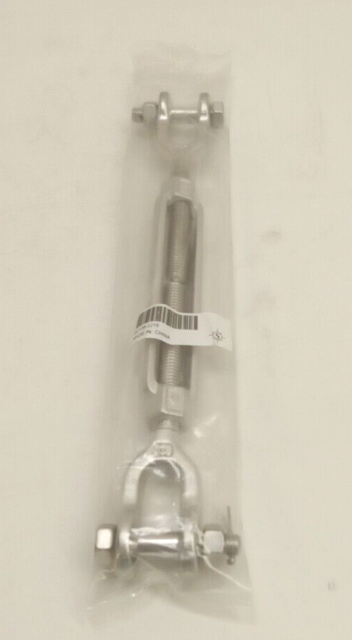 Suncor S0108-JJ16 Stainless Steel Turnbuckle Open Body Forged Jaw & Jaw 5/8"x 6"