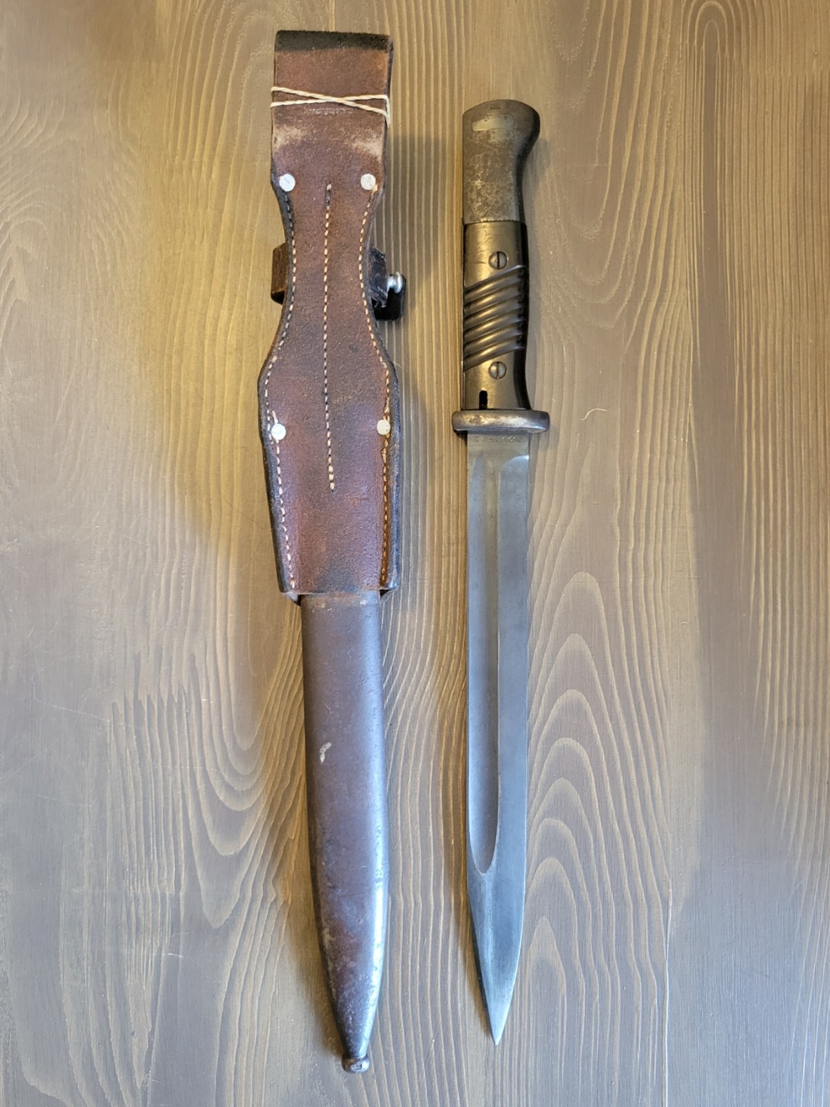 OUTSTANDING WWII German K98 Bayonet w/Matching Numbers & Frog