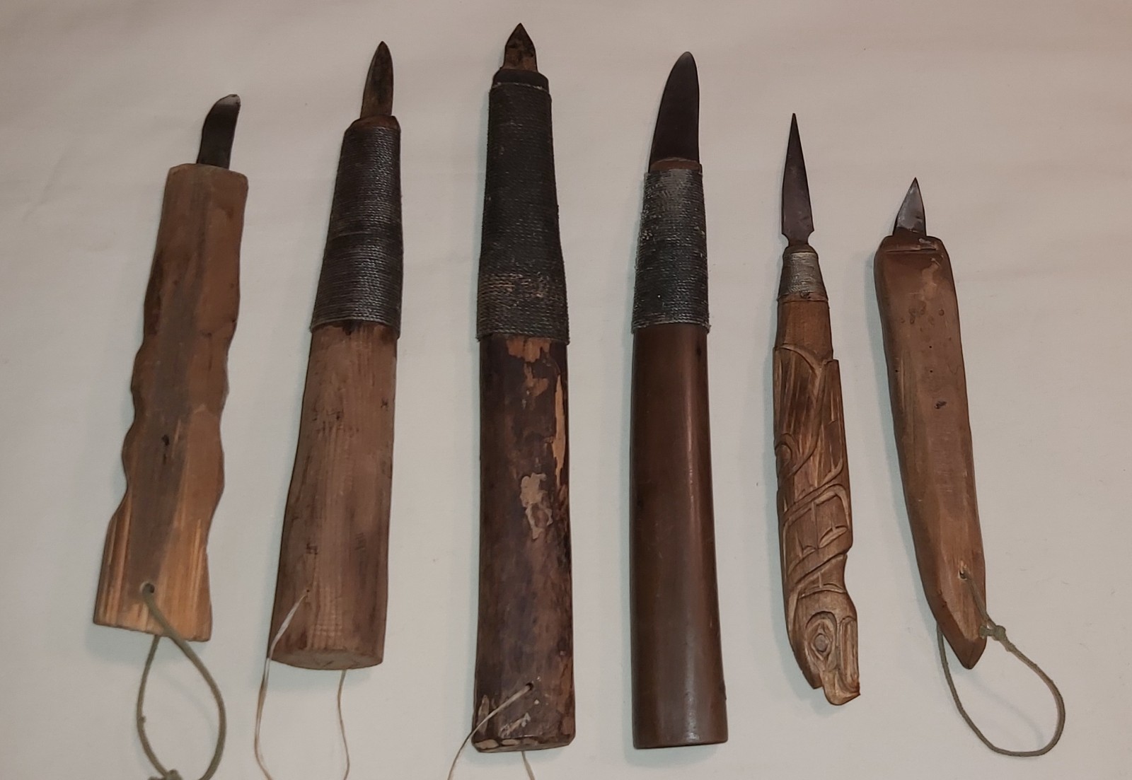 Northwest Coast, old carving tools (rare). 19th / early 20th c.