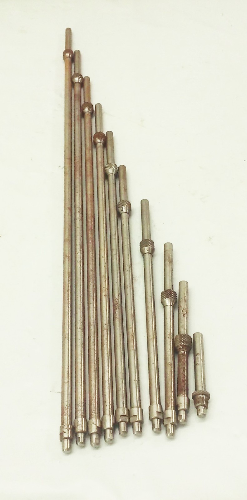 Vtg Starrett no.124 inside micrometer set in wood case 2"-12" machinist USA