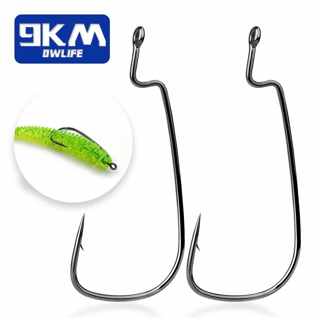 50~200Pcs Ewg Hook Bass Fishing Texas Rig Hook Wide Gap Offset Worm Fishing Hook