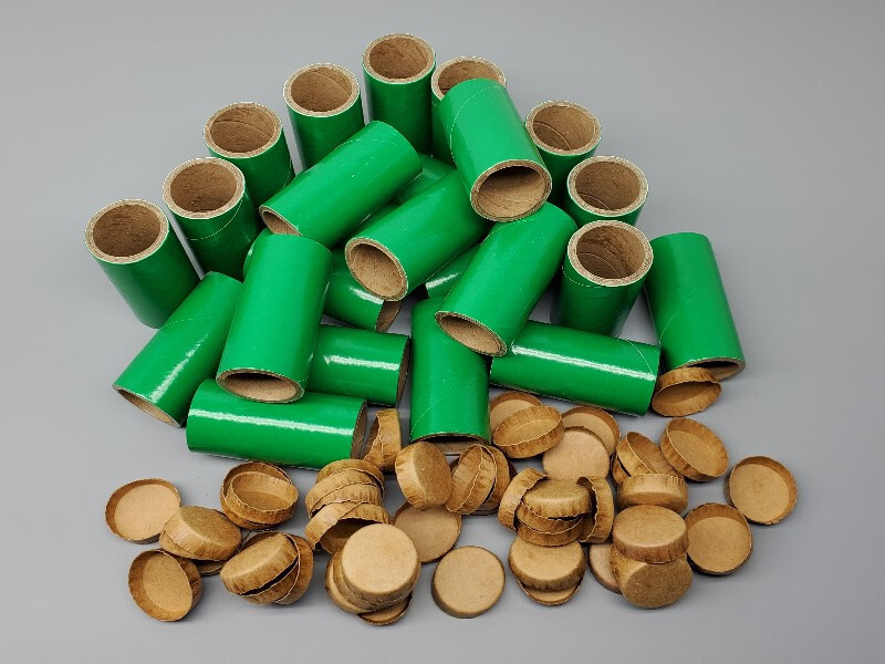 25pc Green 37mm Fireworks Tubes and 50pc Plugs 1"x2-1/2"x1/8"
