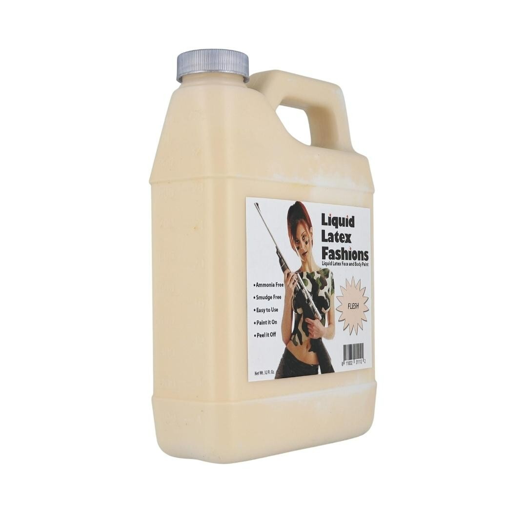Flesh 32 Fl Oz - Liquid Latex Face and Body Paint, Make Scars and More!
