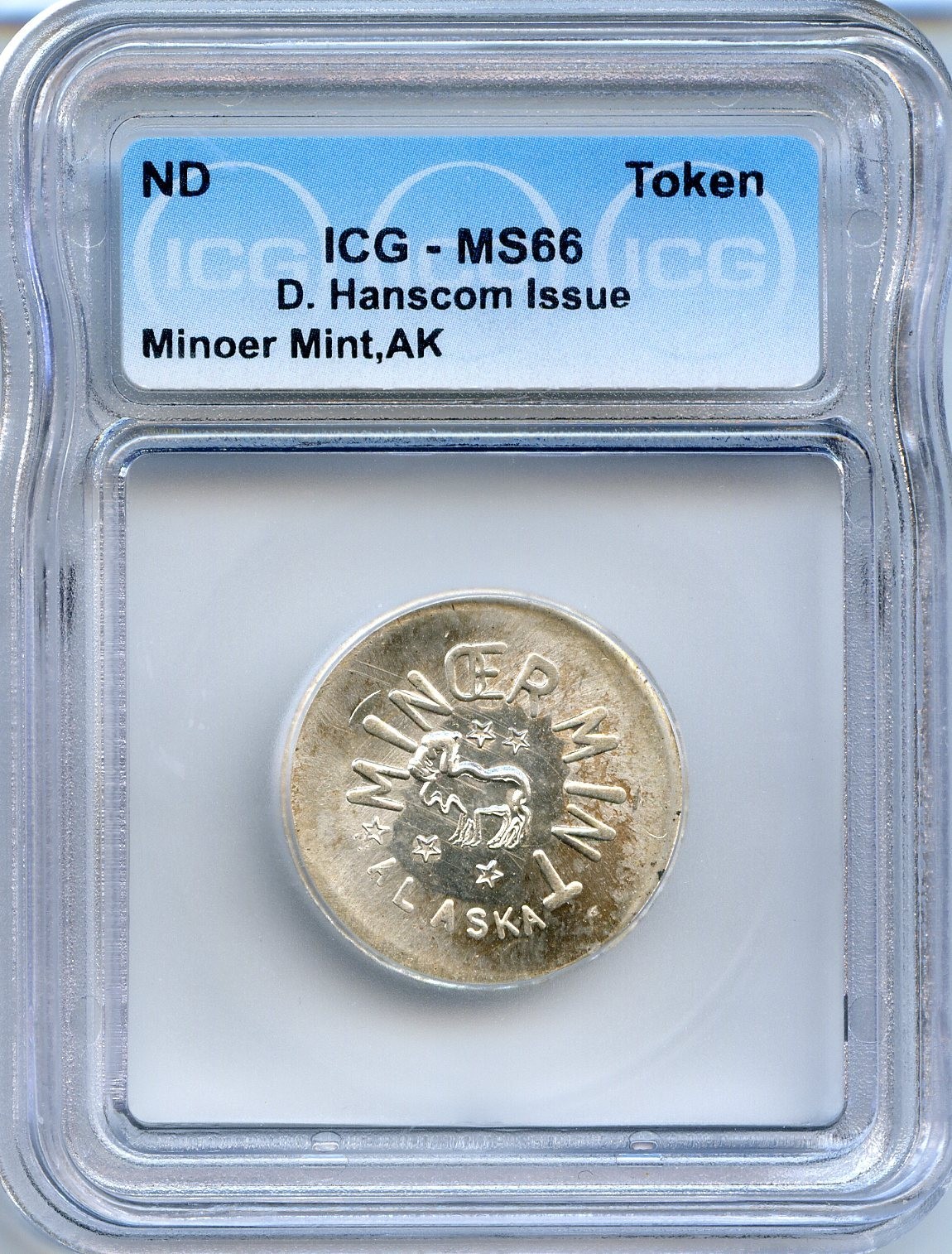 FINEST KNOWN! ND Alaska Silver 1/4oz .999, Minoer Mint, Moose / ICG MS66 R8 POP2