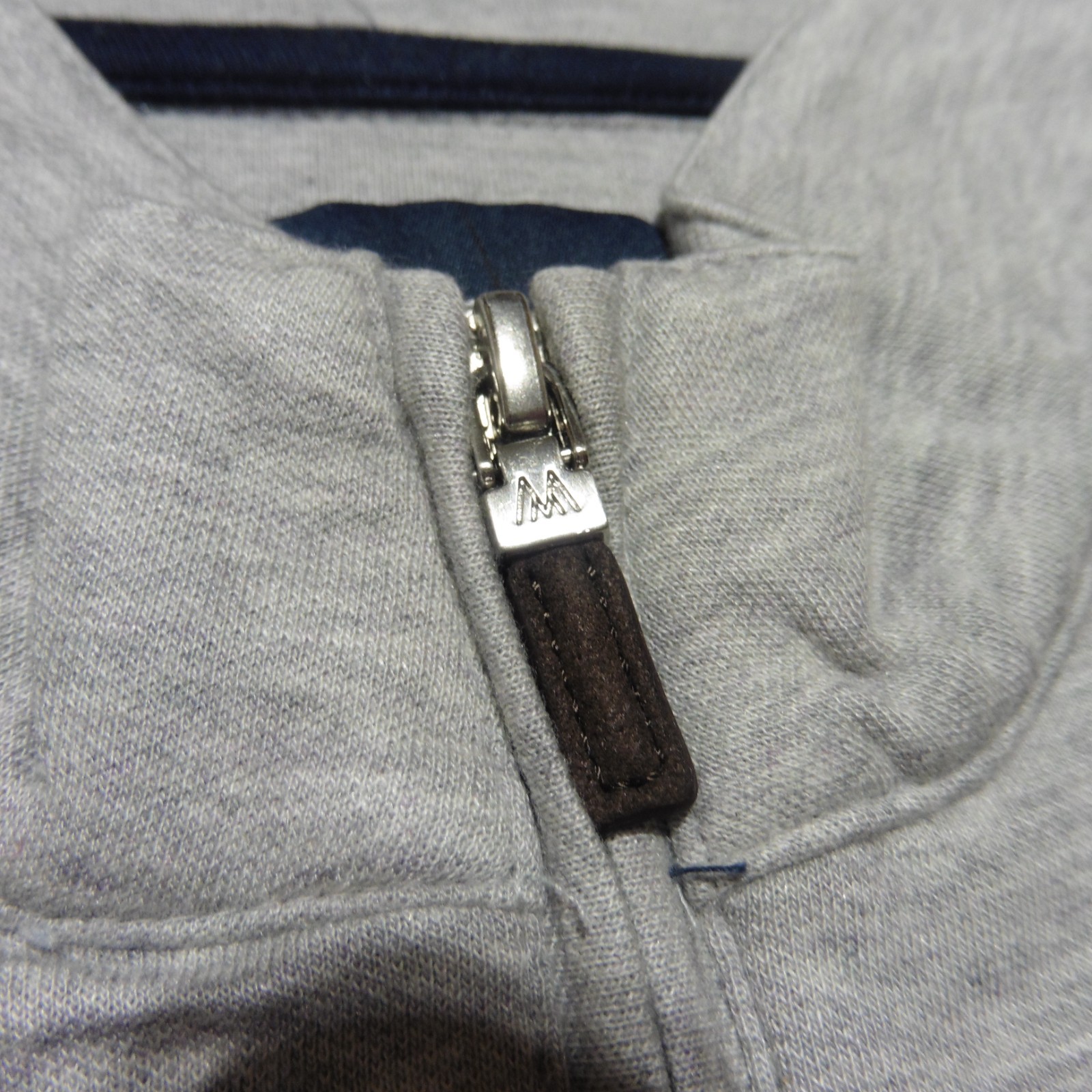 MIZZEN + MAIN Mens M MEDIUM PULLOVER KPI QUARTER ZIP GREY PERFORMANCE GOLF 1/4