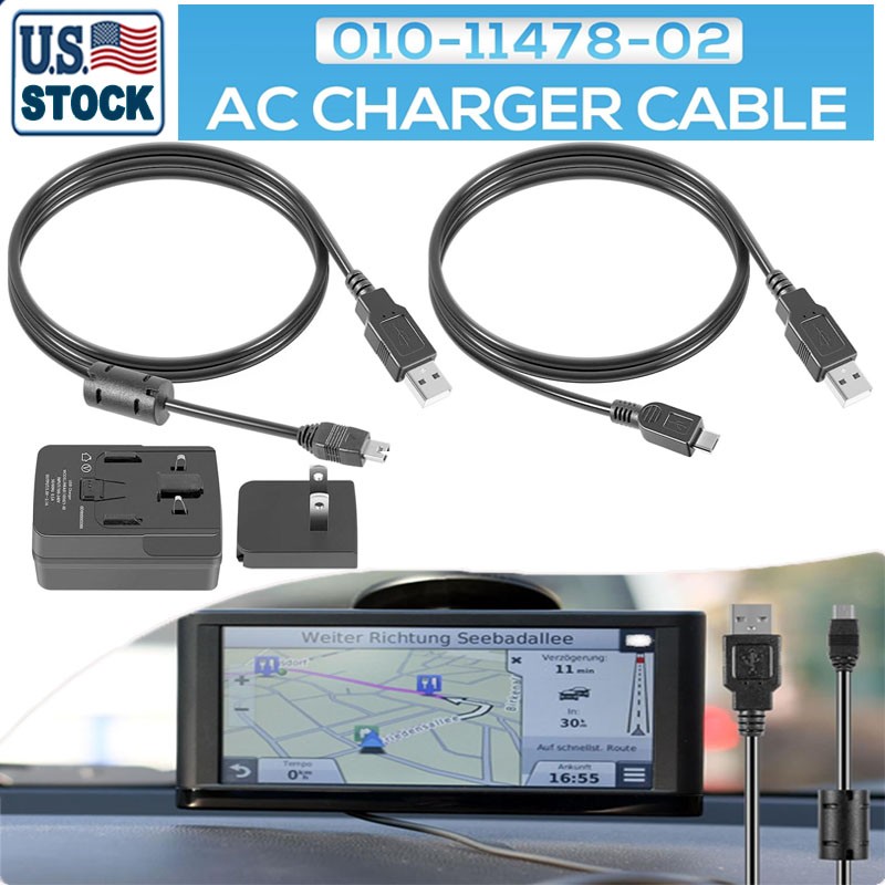 for Garmin 010-11478-02 GPS AC Adapter Charger Micro USB Power Cord Cable Kit