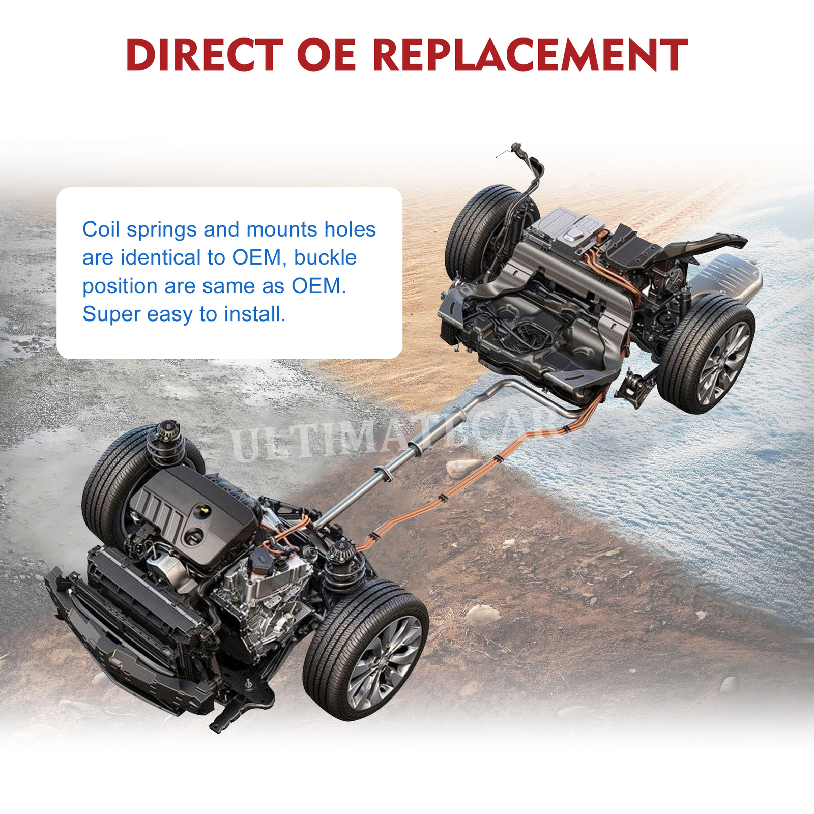 Set 4 Front+Rear Shocks Struts For 2007-2013 Chevy Silverado GMC Sierra 1500