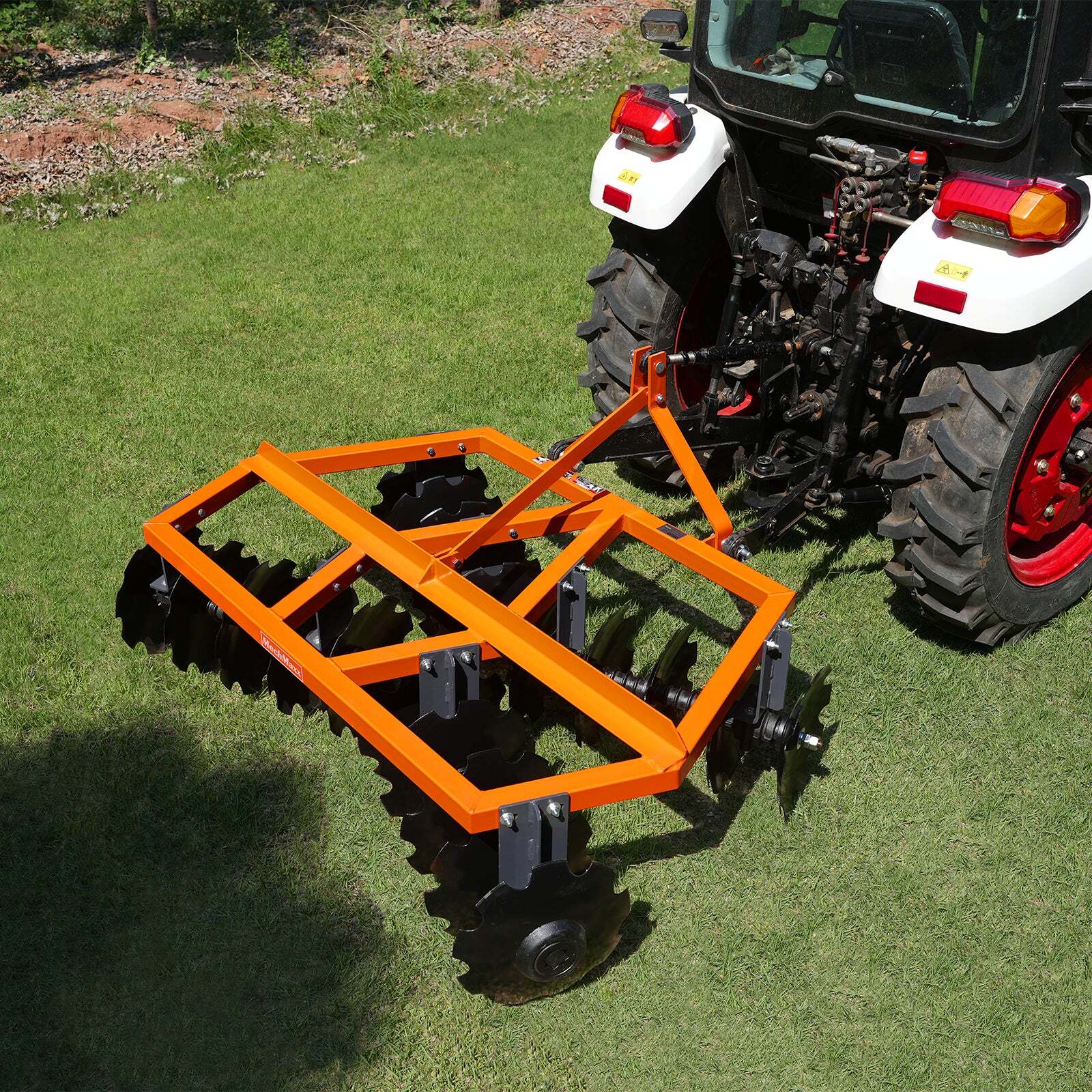 MechMaxx 3 Point Hitch 72" Notched Disc Harrow Plow Tractor Attachments, DH72