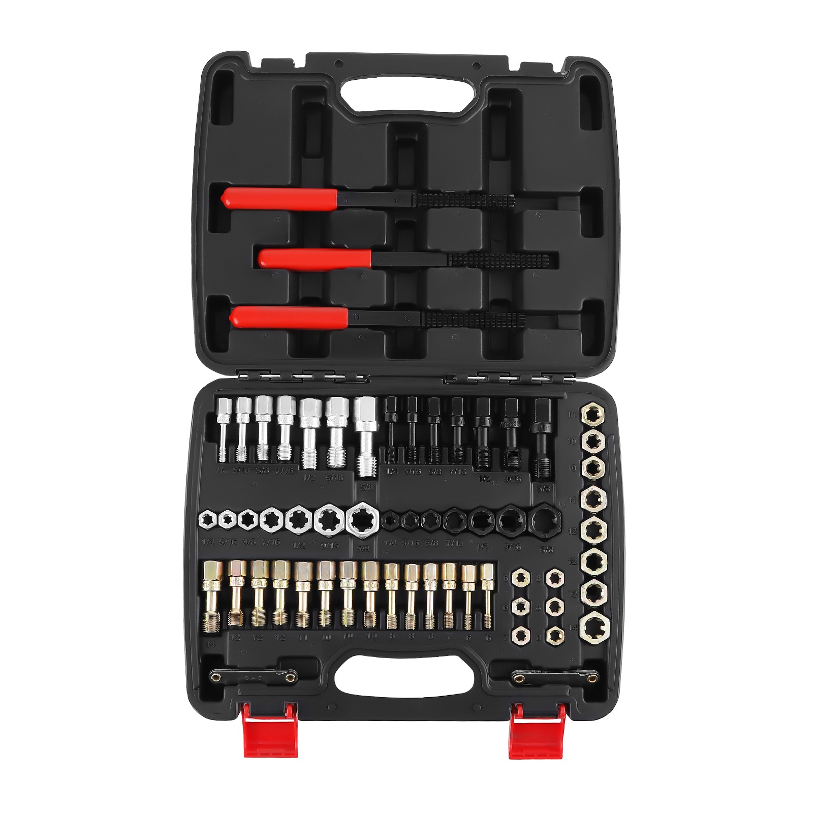 61pc Universal Thread Chaser Set for Automotive/Machinery UNC/UNF/Metric + Files