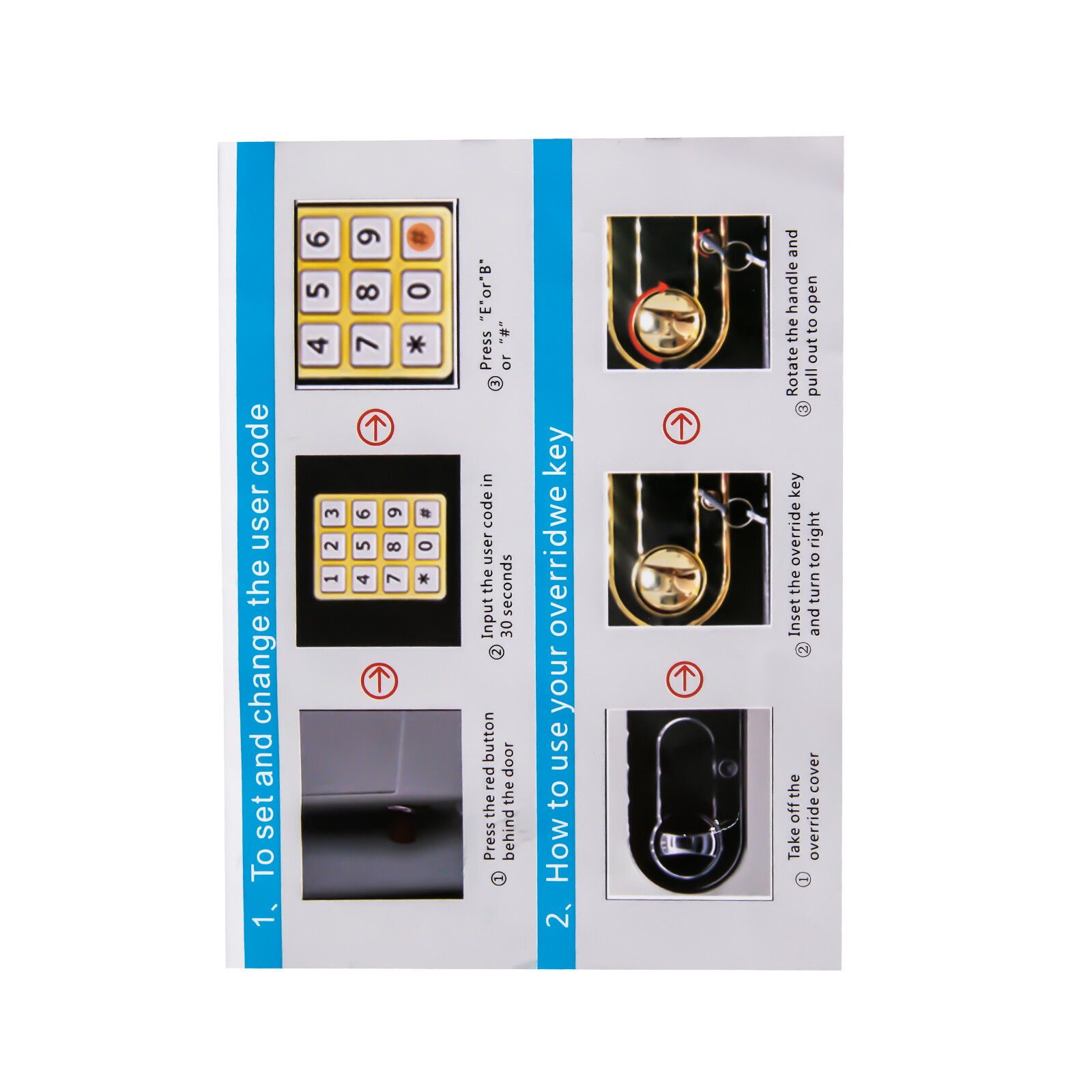 Large Safe Box Safety Steel Fireproof Digital Keypad Lock Home Cash Security New