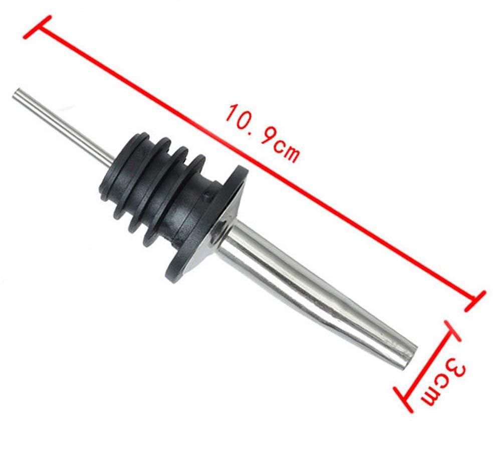 5x Stainless Steel Liquor Spirit Pourers - Free Flow Wine Bottle Spout Stoppers