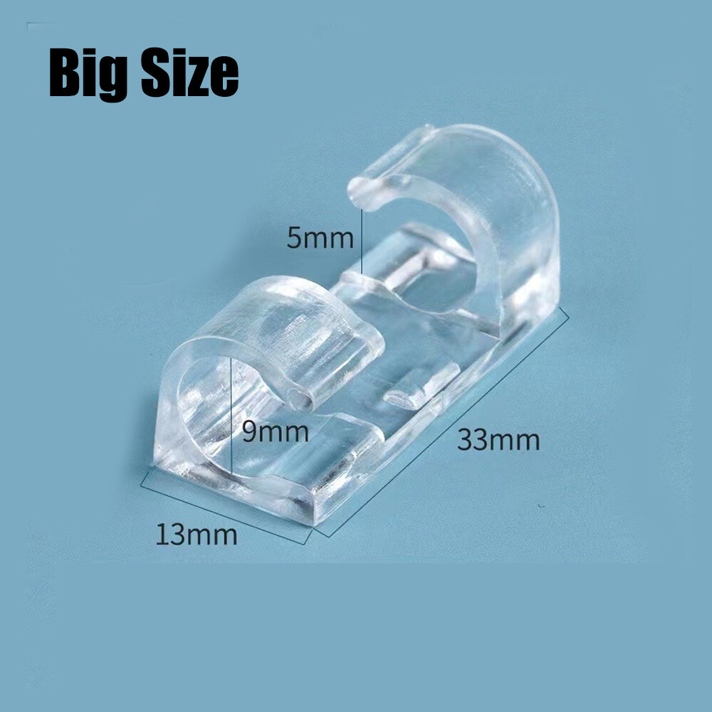 10-100 Cable Clips Self-Adhesive Tie Cord Management Wire Holder Organizer Clamp