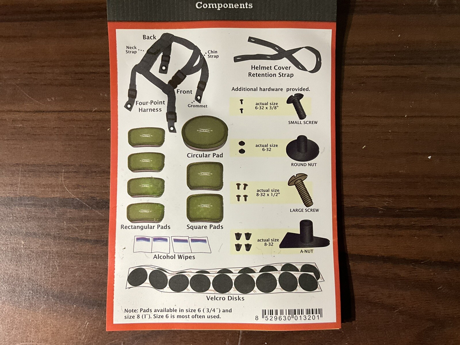 Skydex Helmet Pad Upgrade Kit w/Suspension Chin Strap Size 6 PASGT Helmet