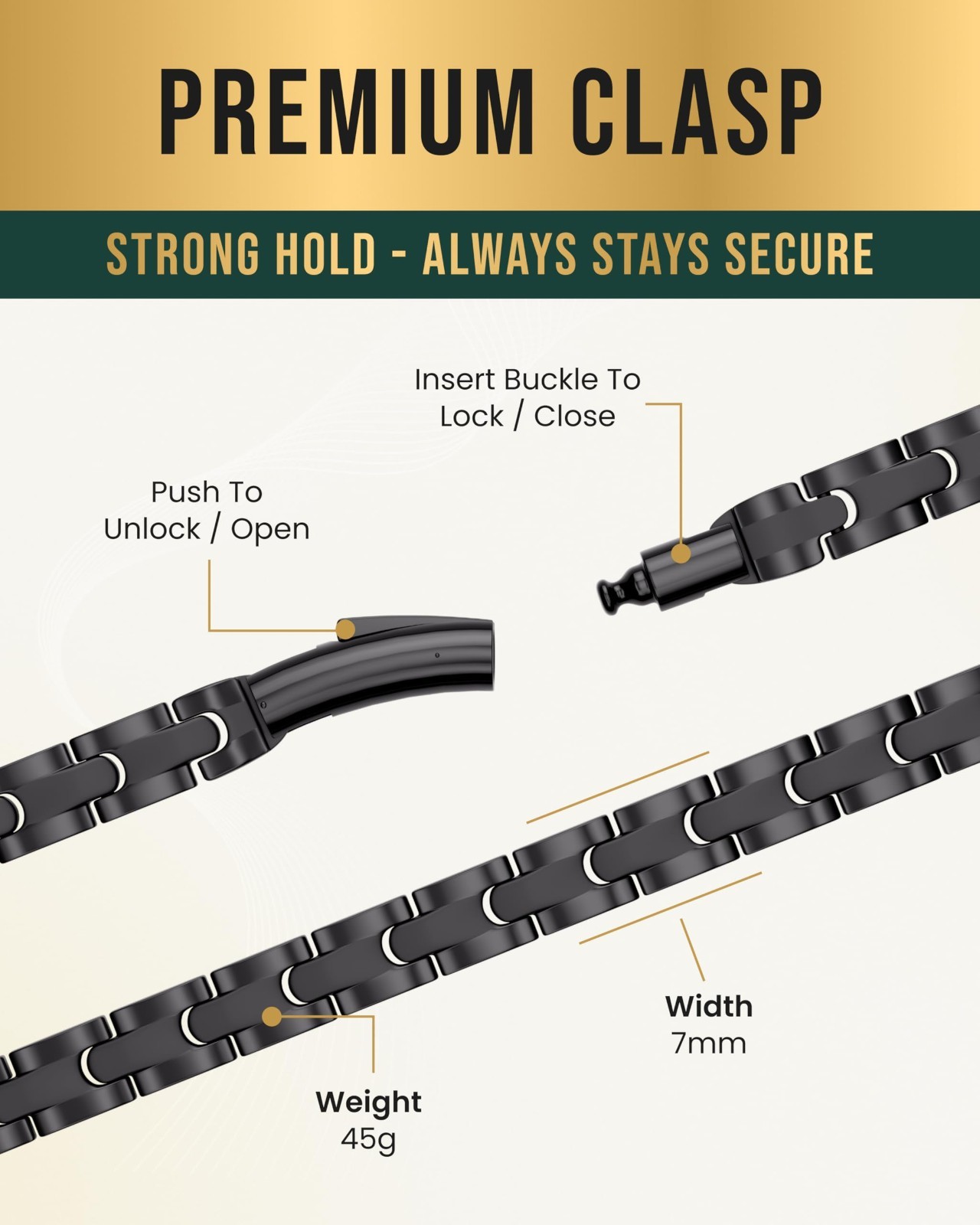 MagnetRX Titanium Magnetic Necklace Ultra Strength for Men & Women Effective