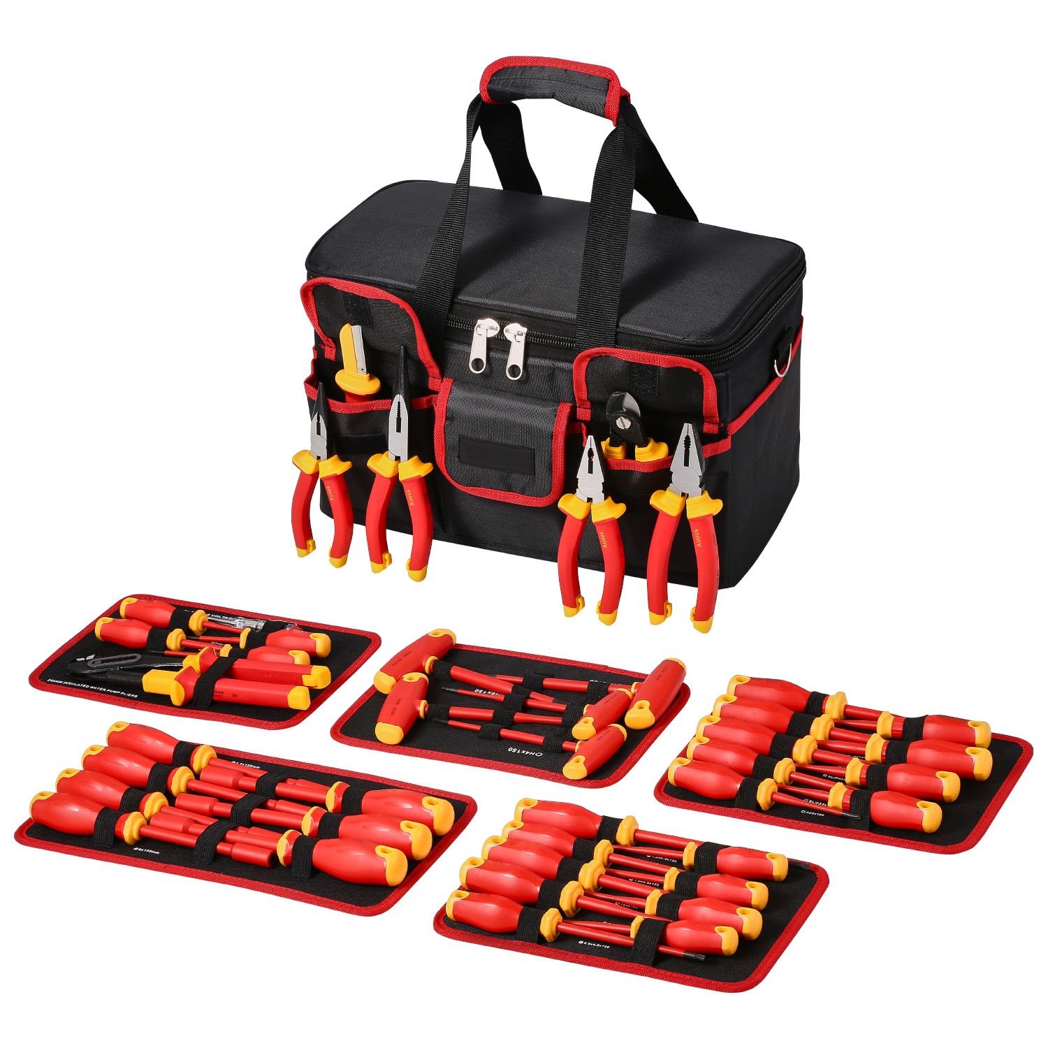 Uimoso 50-Piece Insulated Screwdriver Kit for Electricians, Rated 1000V