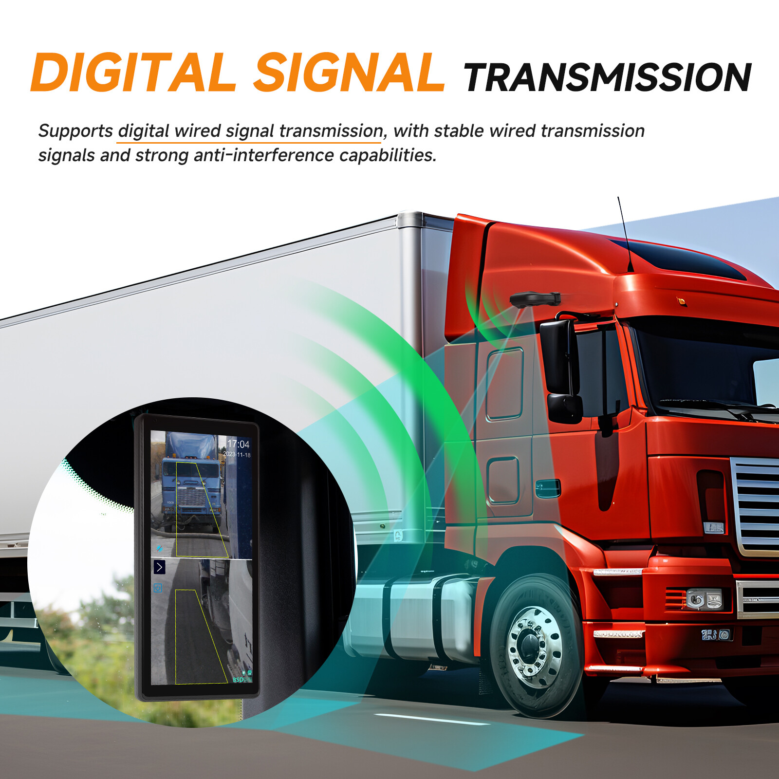 10.36" Monitor R & L Side Electronic Rear View Mirror Camera Smart Screen Player