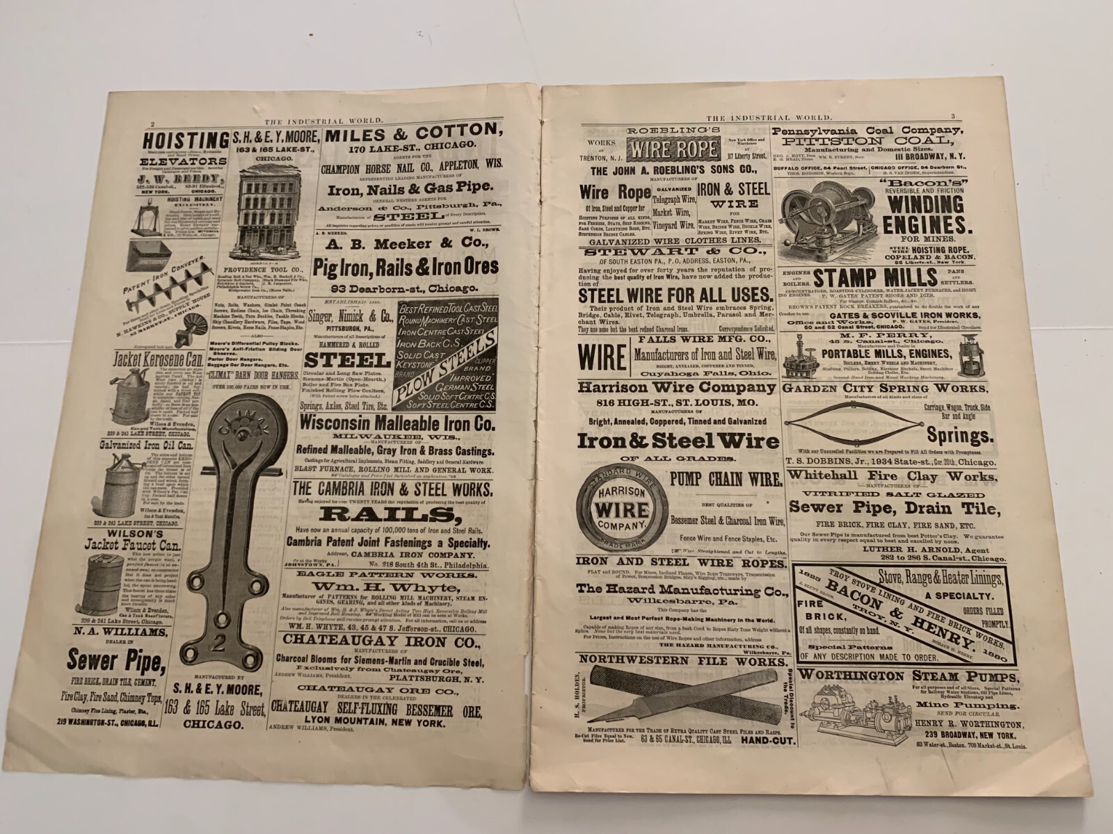 1880 Commercial Industrial World Advertiser Magazine Chicago September 2 1880