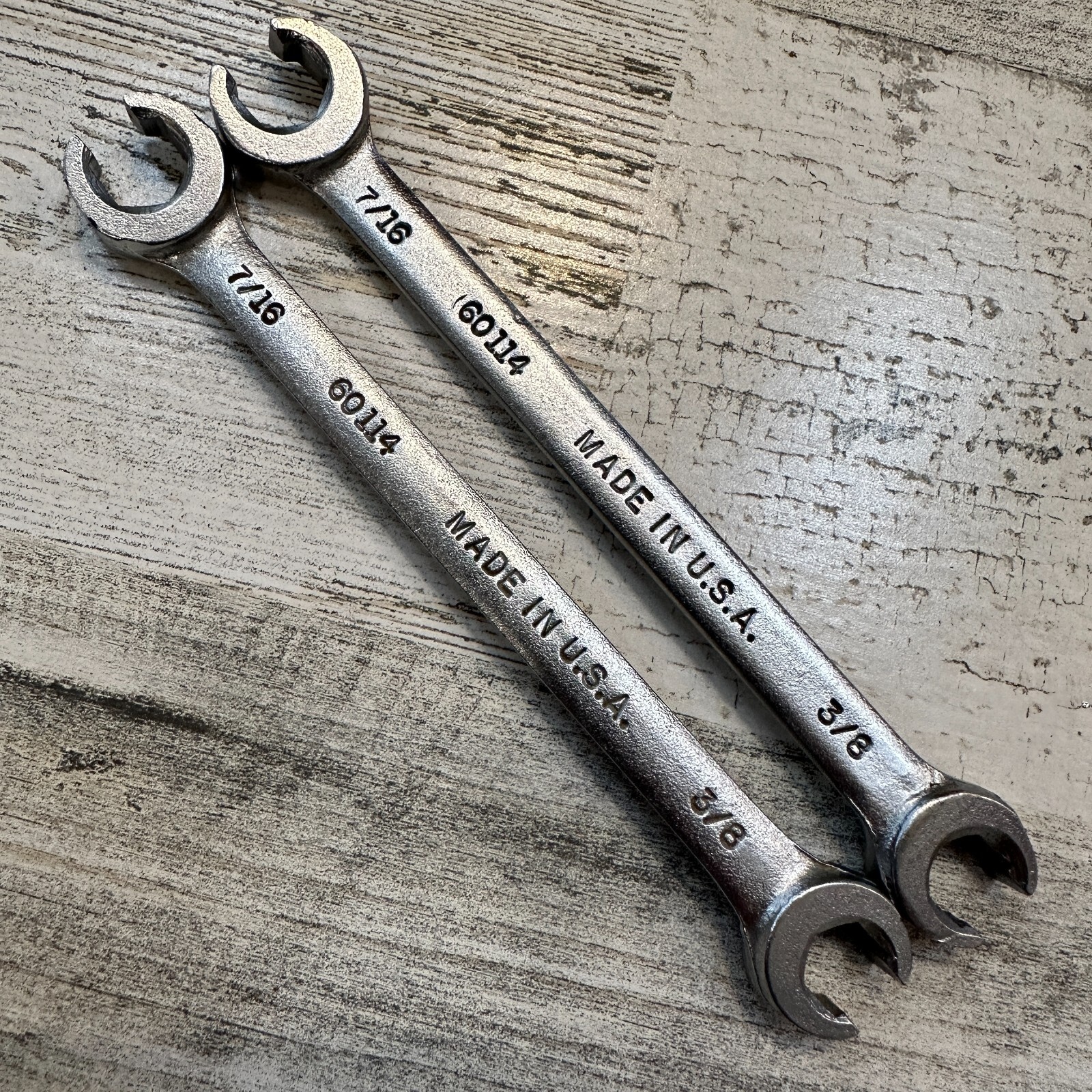 Easco USA 7/16" X 3/8" 6 Point Flare Nut Line Wrench 60114 Lot of 2