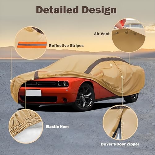 Car Cover Waterproof All Weather Compatible Compatible with Dodge challenger